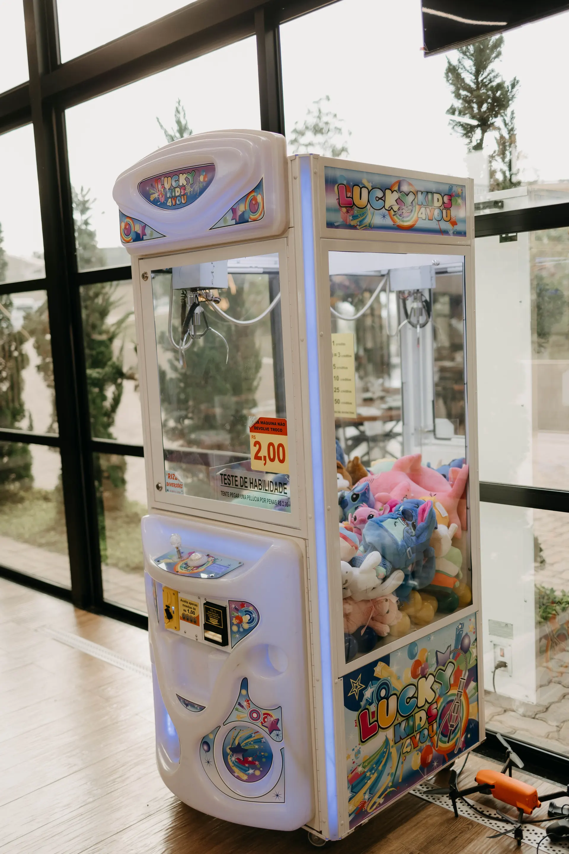 Máquina de pelúcias da festa de casamento
